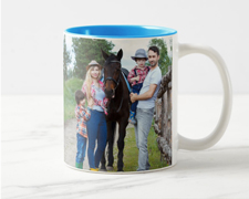 11 oz. Two-tone Photo Mug Product Image - Personalize your own