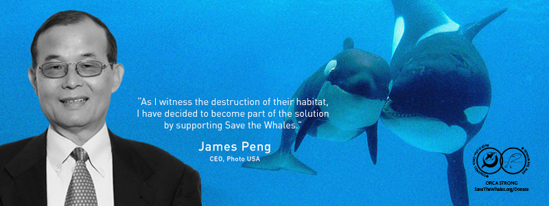 James Peng of Photo USA Corp supports Save the Whales